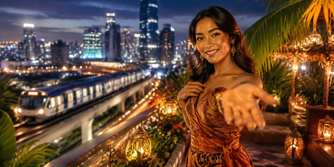 Suasana malam pasar Vietnam dengan aktivitas taruhan online