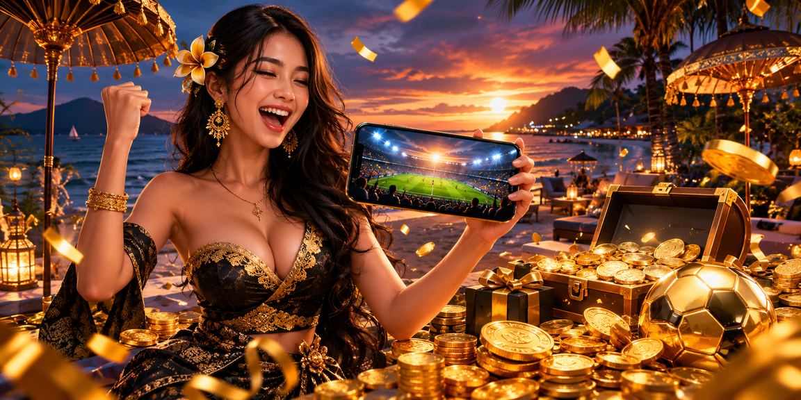 Pemain baru mendaftar dan mendapatkan bonus registrasi di tepi pantai