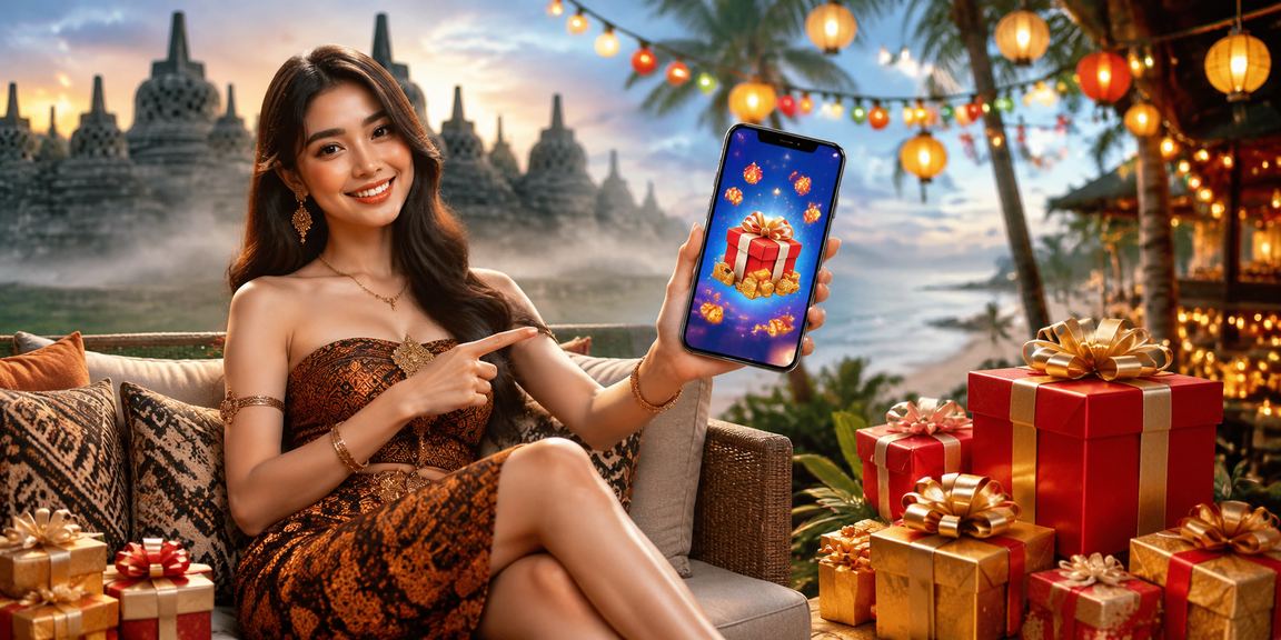 Pemain menikmati taruhan lotre digital melalui smartphone di pantai